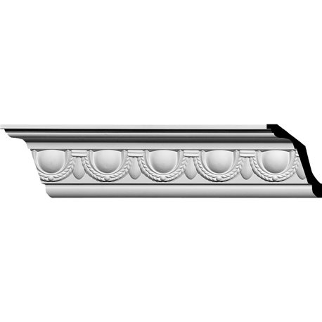 5 1/4"H x 4"P x 6 5/8"F x 94 1/2"L Federal Egg and Dart Crown Moulding