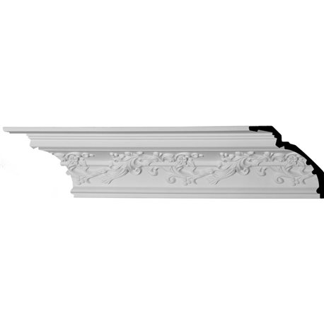 6 1/4"H x 6 1/4"P x 8 7/8"F x 94 1/2"L Hampton Crown Moulding