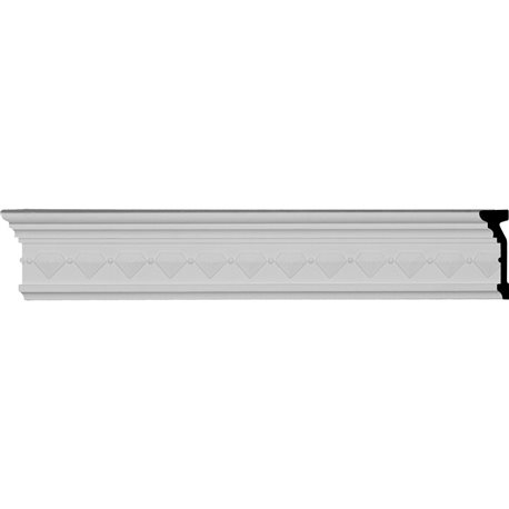 3 1/2"H x 1 1/8"P x 3 5/8"F x 95 7/8"L, (1 5/8" Repeat), Franklin Crown Moulding