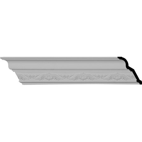 3 1/2"H x 3 3/8"P x 4 7/8"F x 96 1/8"L, (5 3/8" Repeat), Dauphine Crown Moulding