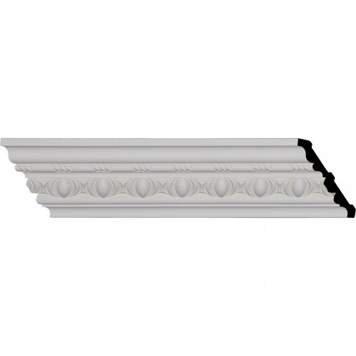 3 3/4"H x 3 7/8"P x 5 3/8"F x 94 1/4"L, (2 3/8" Repeat), Jackson Egg and Dart Crown Moulding