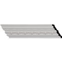 3 3/4"H x 3 7/8"P x 5 3/8"F x 94 1/4"L, (2 3/8" Repeat), Jackson Egg and Dart Crown Moulding