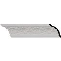 3 7/8"H x 4"P x 5 5/8"F x 96"L, (8" Repeat), Rose Crown Moulding