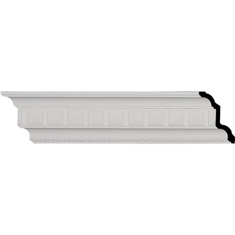 4 3/8"H x 3"P x 5 1/8"F x 96"L, (1 5/8" Repeat), Swindon Egg and Dart Crown Moulding