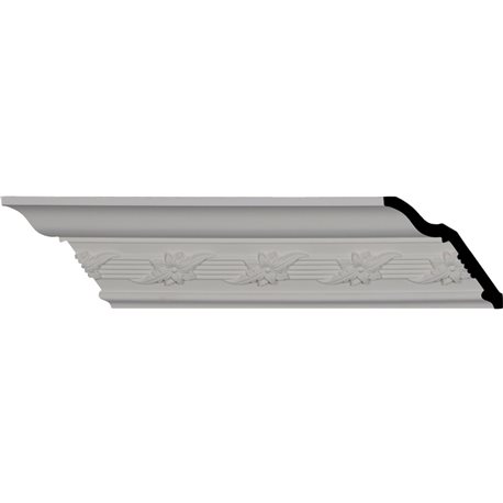 4"H x 3 5/8"P x 5 3/8"F x 95 3/4"L, (3 1/2" Repeat), Winston Crown Moulding