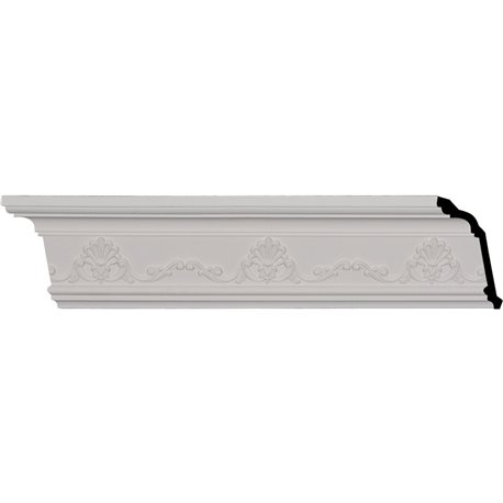 4 3/8"H x 3 1/4"P x 5 3/8"F x 96 1/8"L, (6 1/2" Repeat), Versailles Crown Moulding