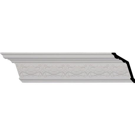 5 1/8"H x 3 1/2"P x 6 1/8"F x 95 3/4"L, (3 3/4" Repeat), Iris Crown Moulding