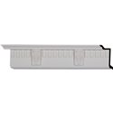 5 3/4"H x 3 7/8"P x 6 3/4"F x 95 3/4"L, (10 5/8" Repeat), Dentil With Bead Crown Moulding