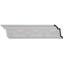 6 1/4"H x 3 3/8"P x 7"F x 96 1/8"L, (16" Repeat), Shell Crown Moulding