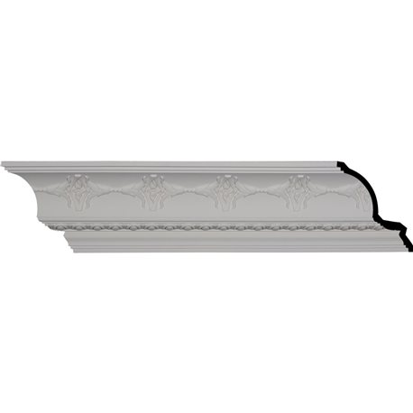 6 1/4"H x 7"P x 9 3/8"F x 96 1/8"L, (6 1/2" Repeat), Egg and Dart Crown Moulding