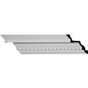 6 3/8"H x 7 3/4"P x 9 7/8"F x 96 1/8"L Dentil Crown Moulding