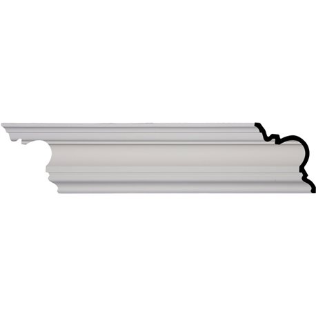 7 1/4"H x 7 1/8"P x 9 7/8"F x 96 1/8"L, Devon Smooth Crown Moulding