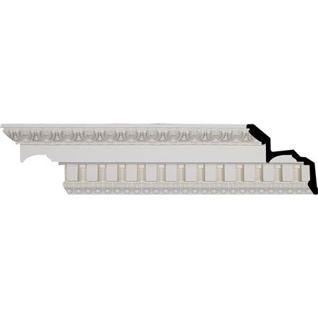 7 3/4"H x 8 3/4"P x 11 3/4"F x 95 3/4"L, (5" Repeat), Dentil Crown Moulding