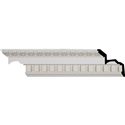 7 3/4"H x 8 3/4"P x 11 3/4"F x 95 3/4"L, (5" Repeat), Dentil Crown Moulding