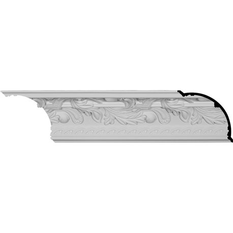 11 1/8"H x 11 1/8"P x 15 3/4"F x 96 1/8"L, (9 5/8" Repeat), Kinsley Crown Moulding