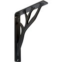 1 1/2"W  x 7 1/2"D x 10"H Haven Single, Wrought Iron Bracket, (Single center brace)