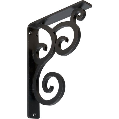 1 1/2"W  x 7 1/2"D x 10"H Medway Single, Wrought Iron Bracket, (Single center brace)