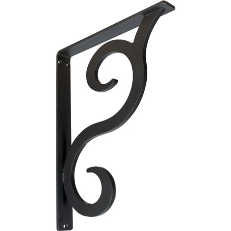 1 1/2"W  x 12"D x 15"H Bedford Single, Wrought Iron Bracket, (Single center brace)