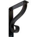 2"W  x 7 1/2"D x 10"H Ashford Triple, Wrought Iron Bracket, (Triple center brace)