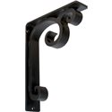 2"W  x 7 1/2"D x 10"H Attica Triple, Wrought Iron Bracket, (Triple center brace)