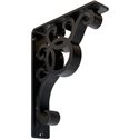 2"W  x 7 1/2"D x 10"H York Triple, Wrought Iron Bracket, (Triple center brace)