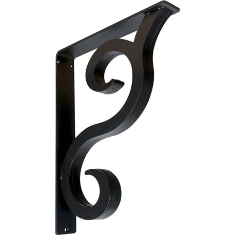 2"W  x 12"D x 15"H Bedford Triple, Wrought Iron Bracket, (Triple center brace)