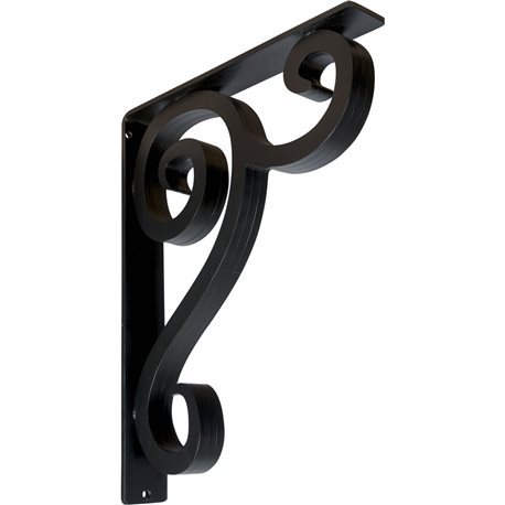 2"W  x 12"D x 15"H Devon Triple, Wrought Iron Bracket, (Triple center brace)