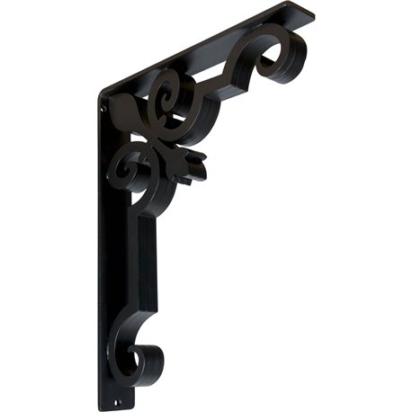 2"W  x 12"D x 15"H Emery Triple, Wrought Iron Bracket, (Triple center brace)