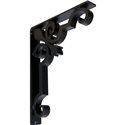 2"W  x 12"D x 15"H Emery Triple, Wrought Iron Bracket, (Triple center brace)