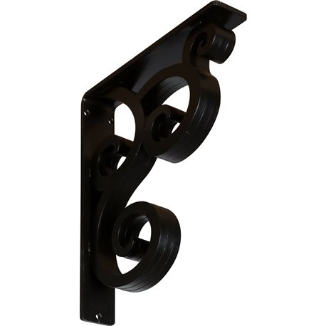 2"W  x 10"D x 12"H Medway Triple, Wrought Iron Bracket, (Triple center brace)