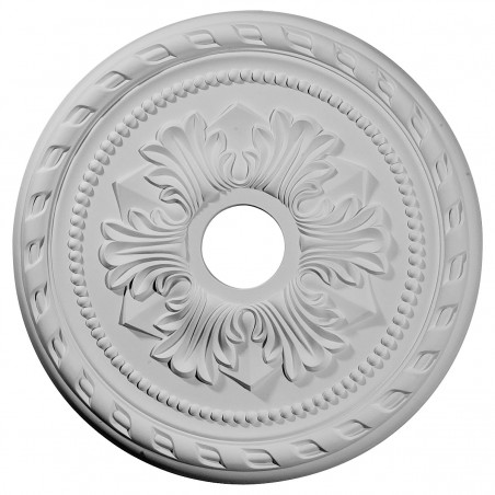 20 7/8"OD x 3 5/8"ID x 1 5/8"P Palmetto Ceiling Medallion (Fits Canopies up to 5")