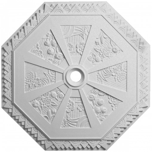 29 1/8"OD x 2 1/4"ID x 1 1/8"P Spring Octagonal Ceiling Medallion (Fits Canopies up to 3")
