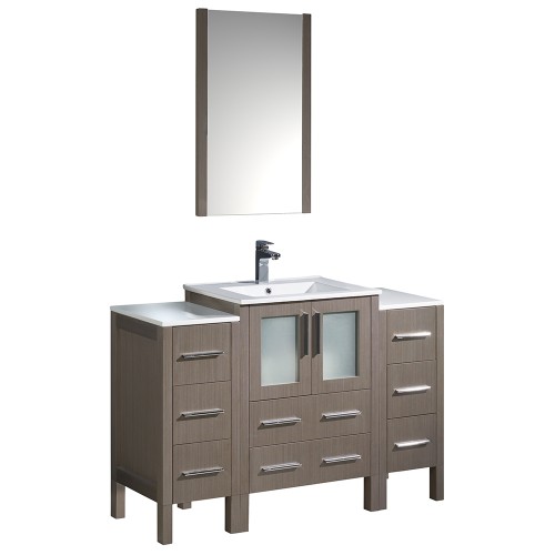 Fresca Torino 48" Gray Oak Modern Bathroom Vanity w/ Integrated Sink