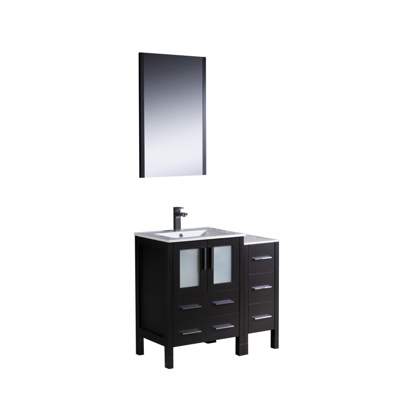 Fresca Torino 36" Espresso Modern Bathroom Vanity w/ Integrated Sinks