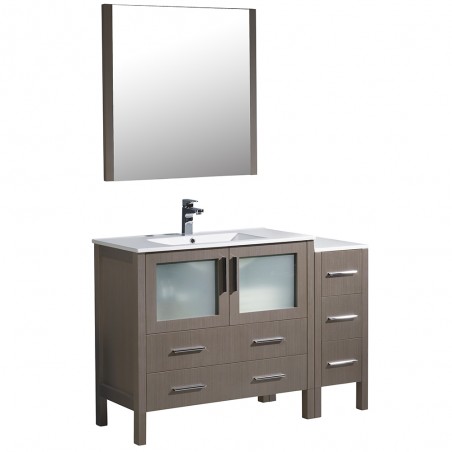 Fresca Torino 48" Gray Oak Modern Bathroom Vanity w/ Integrated Sink