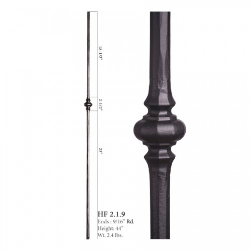 Single Small Knuckle Round Forged Baluster Raw