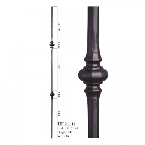 Double Small Knuckle Round Forged Baluster Raw