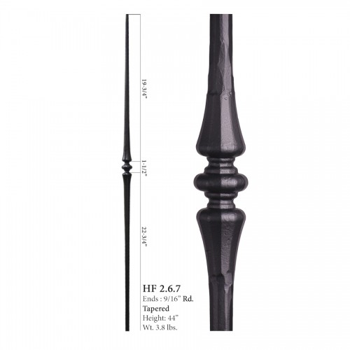 Single Knuckle Round Forged Tapered Baluster Raw