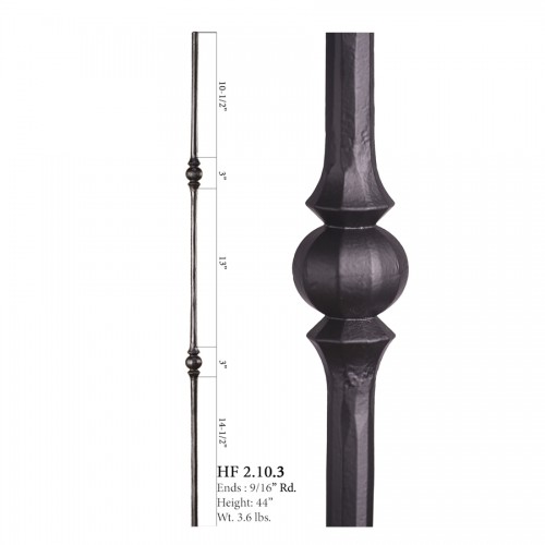 Double Sphere Round Forged Baluster Raw