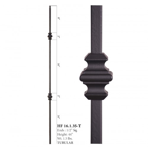 Double Knuckle Hollow Iron Baluster Raw
