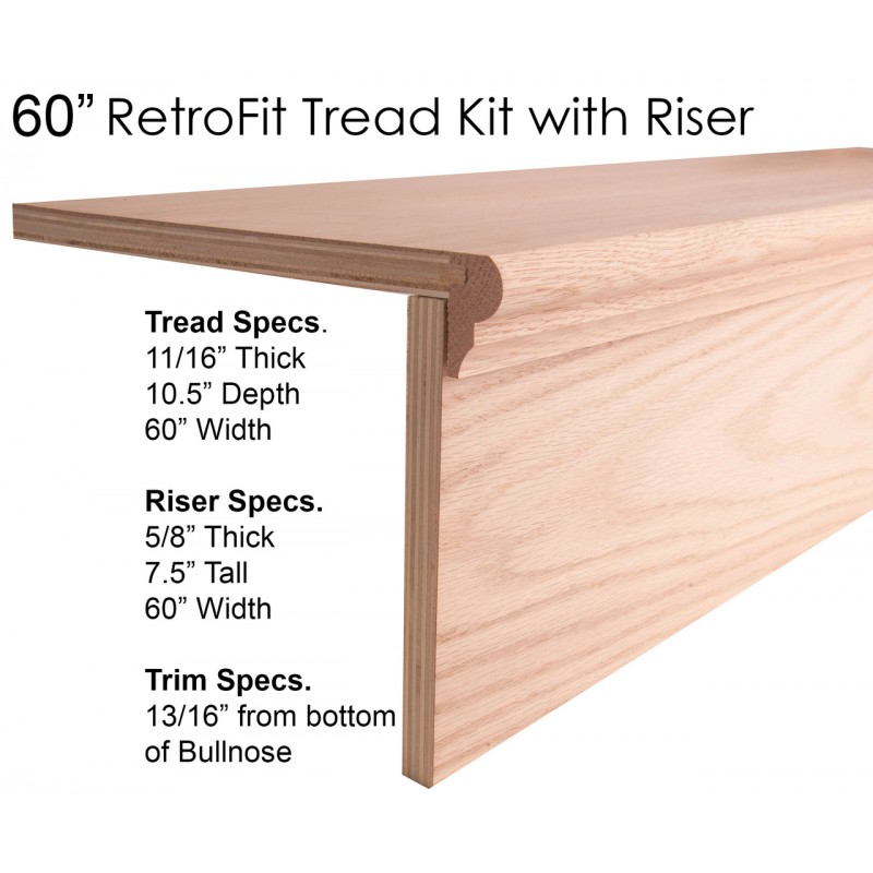 60" Retro Tread with Riser