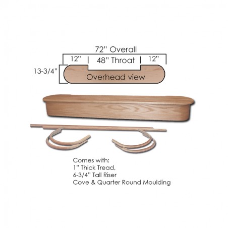 Double End Starting Step 48" Red Oak