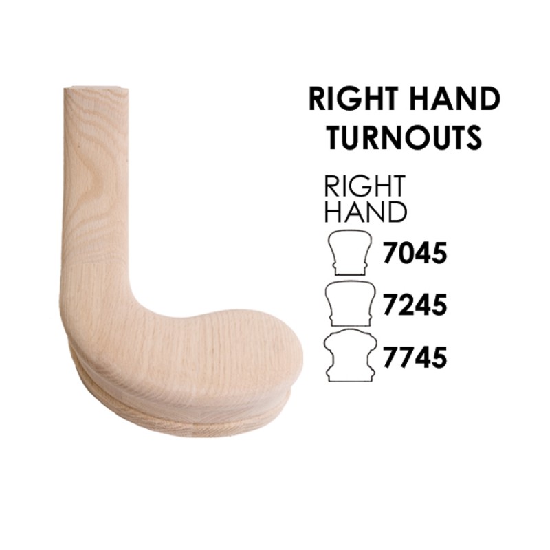 Right Hand Turnout Fitting For 6010 Handrail