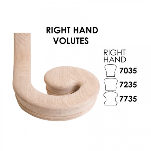 Right Hand Volute Fitting For 6010 Handrail