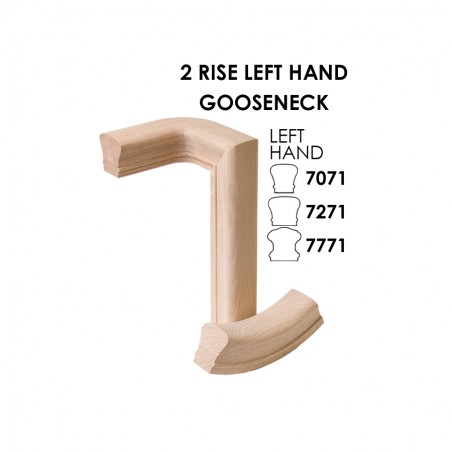 2 Rise Left Hand Gooseneck For 6010 Handrail
