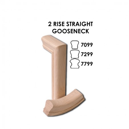 2 Rise Straight Gooseneck For 6010 Handrail