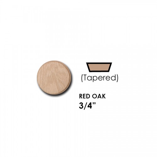 3/4" Red Oak Tapered Plug