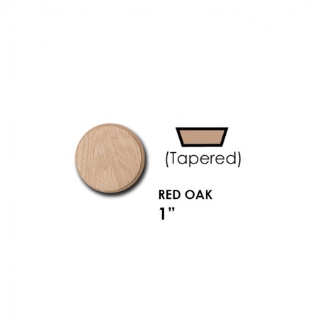 1" Red Oak Tapered Plug