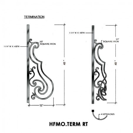 Milano Series Right Termination Panel