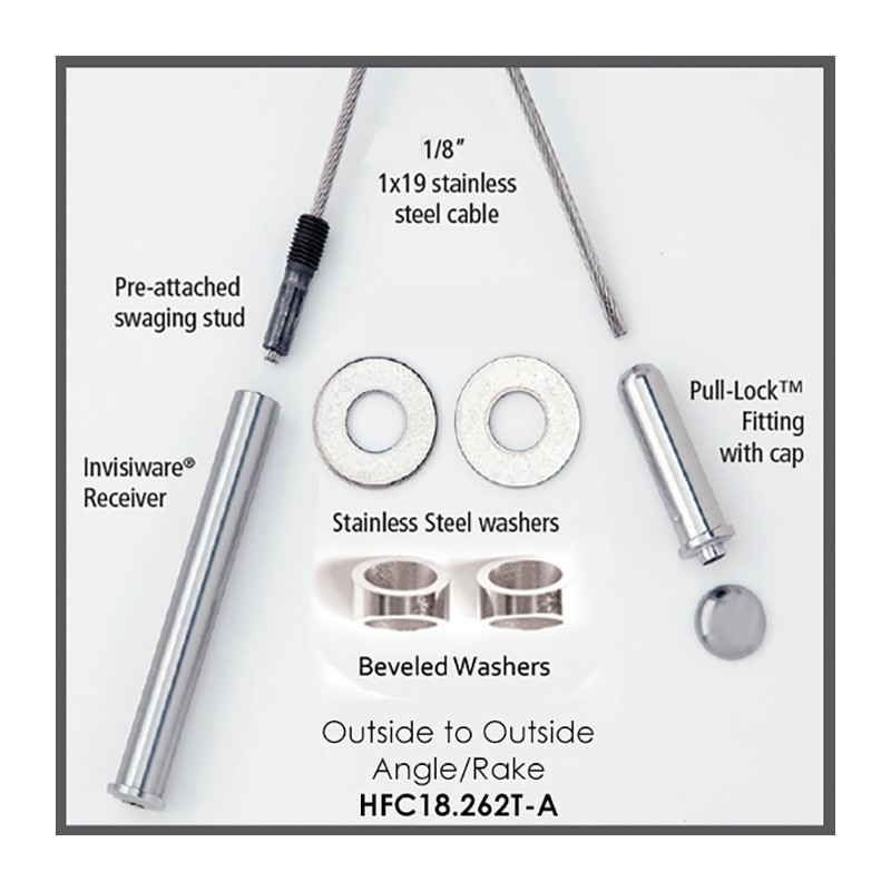 Outside to Outside Angle/Rake Cable Rail Kit